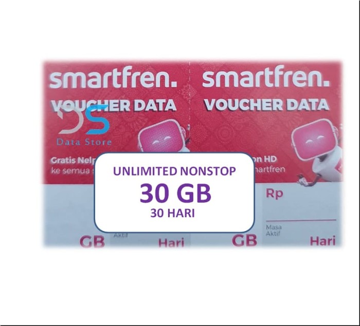 Voucher SmartFren NONSTOP UNLIMITED 30 GB – Toko Data Store